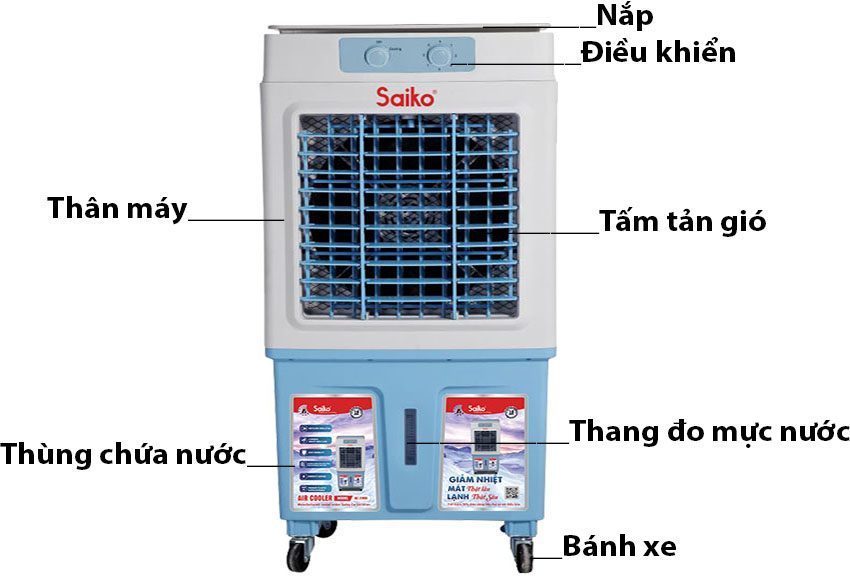 Máy làm mát không khí Saiko AC-3900 - Hàng chính hãng