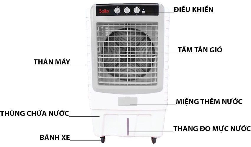 Máy làm mát không khí Saiko AC-8001 - Hàng chính hãng
