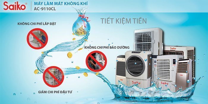 Quạt làm mát không khí Saiko AC-9110CL