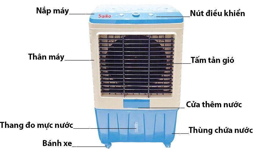 Máy làm mát không khí Saiko AC-6700 - Hàng chính hãng