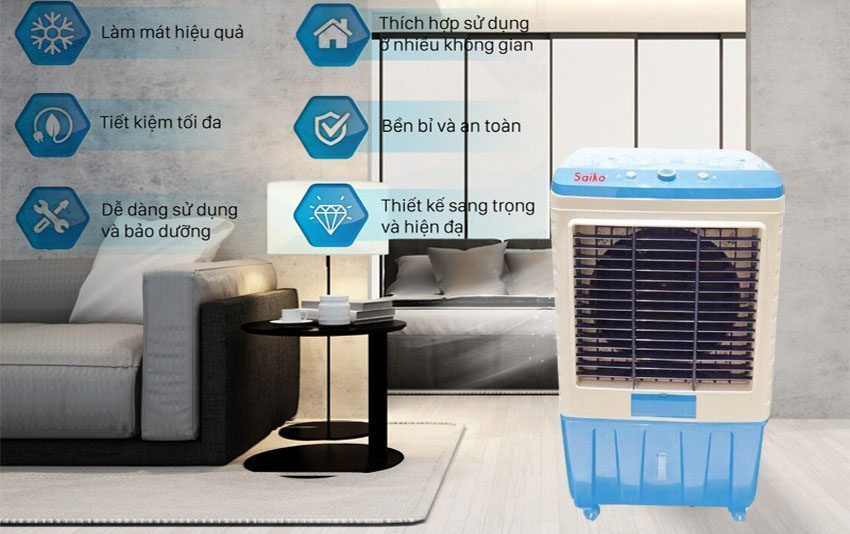Máy làm mát không khí Saiko AC-6700 - Hàng chính hãng