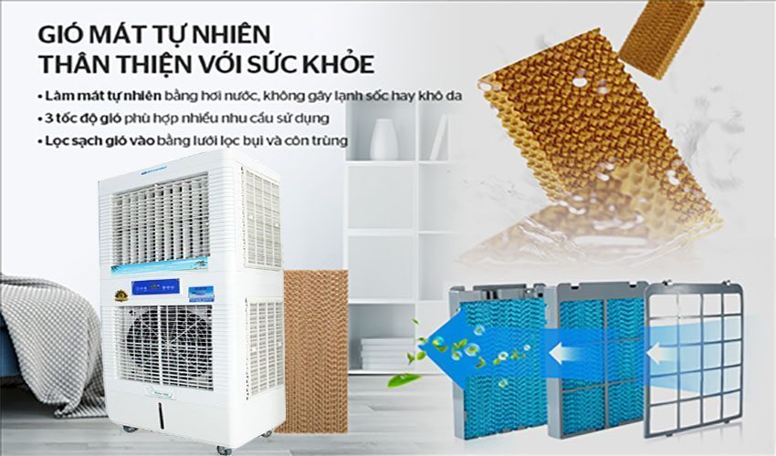 Máy làm mát hơi nước Yakyo USAircooler 10000TC - Hàng chính hãng