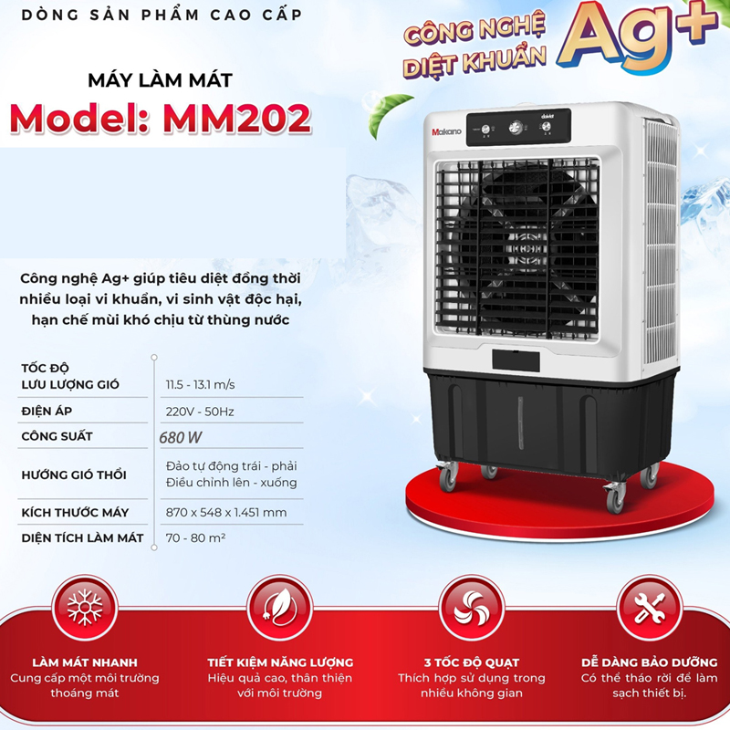 Máy làm mát không khí Makano MM202 - Hàng chính hãng