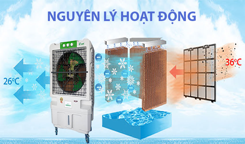 Máy làm mát không khí iFan-1600A - Hàng chính hãng