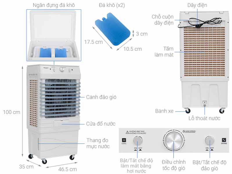 Máy làm mát không khí Kangaroo KG50F100 - Hàng chính hãng