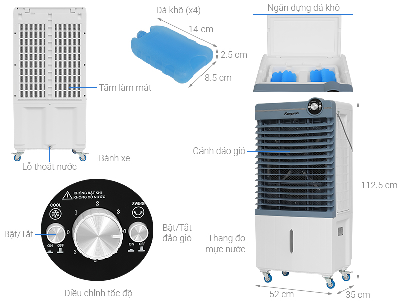 Máy làm mát không khí Kangaroo KG50F103 - Hàng chính hãng