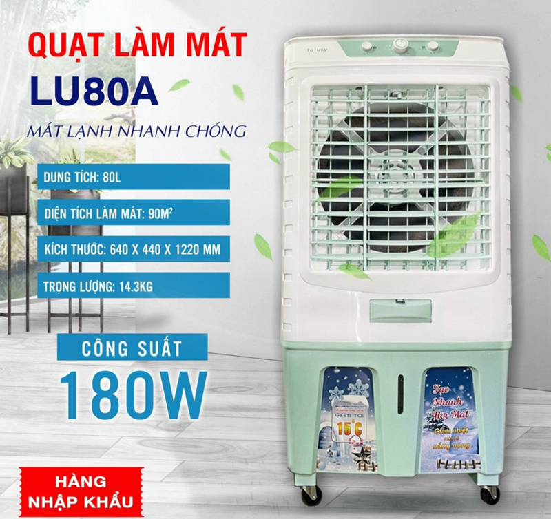 Máy làm mát không khí Lulusy LU80A - Hàng chính hãng