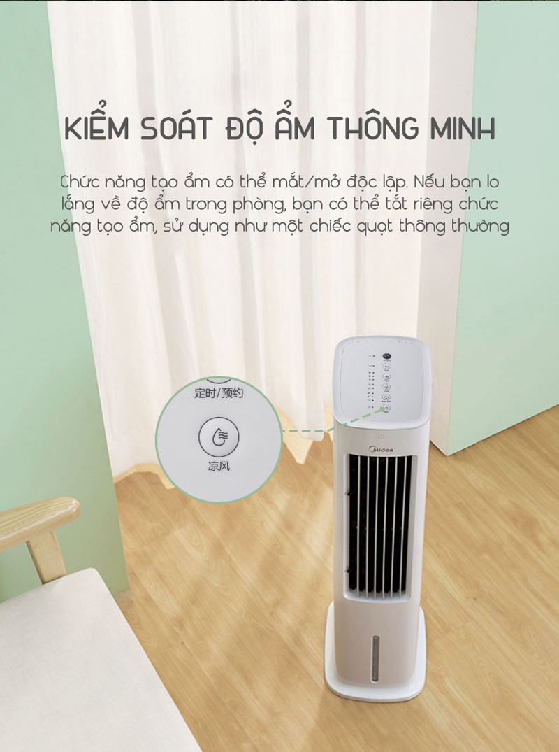 Quạt điều hòa không khí Midea AAD10AR - Hàng chính hãng