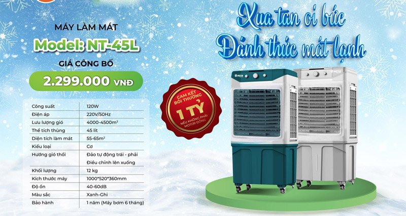 Máy làm mát không khí Neta NT-45L - Hàng chính hãng