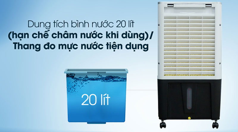 Bình chứa nước lên tới 20 lít, tiện lợi sử dụng cho suốt ngày dài
