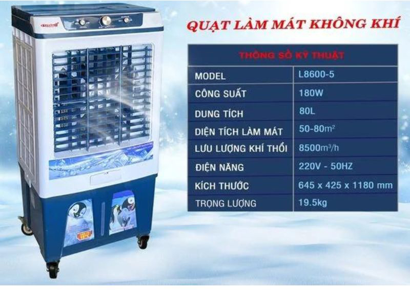 Máy làm mát không khí Rising L8600-5 - Hàng chính hãng