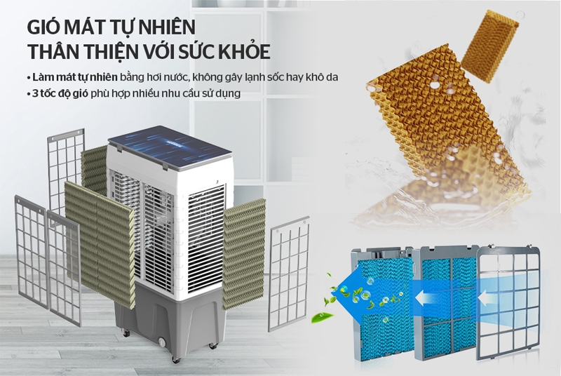 Chất liệu cao cấp, an toàn, bền bỉ và làm mát hiệu quả
