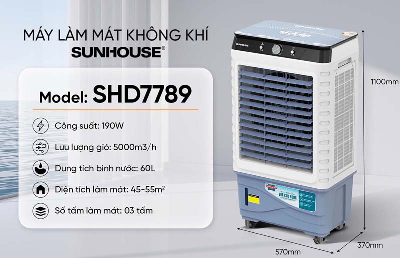 Máy làm mát không khí Sunhouse SHD7789 - Hàng chính hãng