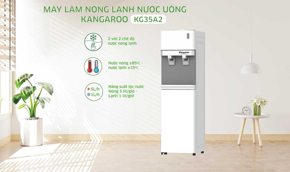 Cây nước nóng lạnh Kangaroo KG35A2 - Hàng chính hãng