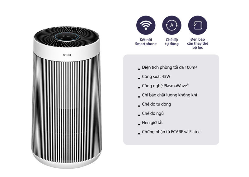 Máy lọc không khí Winix T800 - Hàng chính hãng