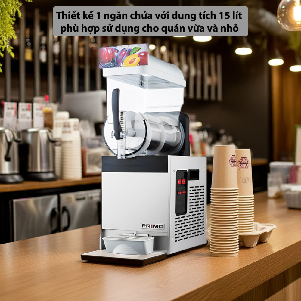 Máy làm slush 1 ngăn Primo 0200601419 dung tích bình phù hợp nhu cầu kinh doanh nhỏ lẻ