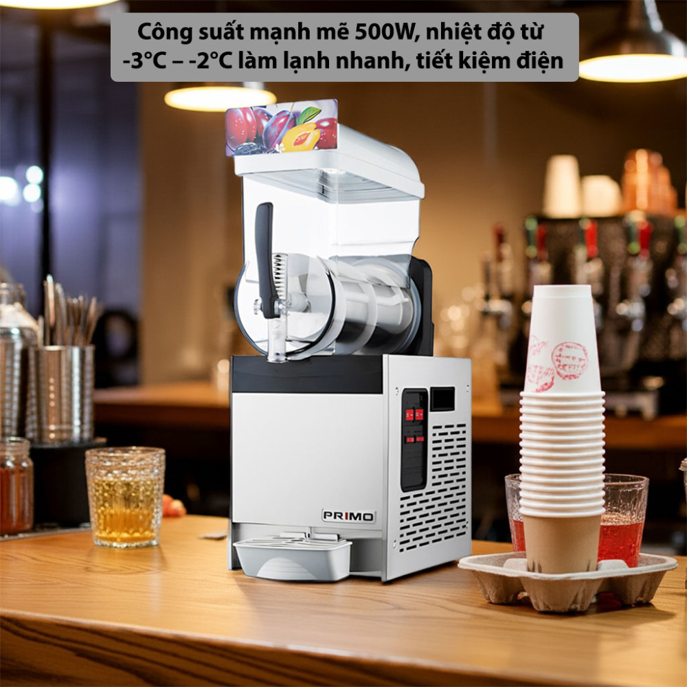 Máy làm slush 1 ngăn Primo 0200601419 công suất mạnh mẽ làm lạnh nhanh, tiết kiệm điện năng