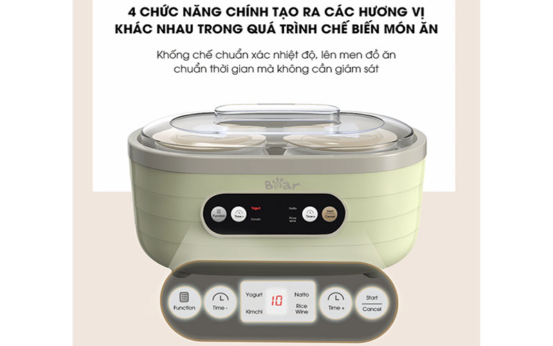 Máy làm sữa chua Bear SB-SC10C - Hàng chính hãng