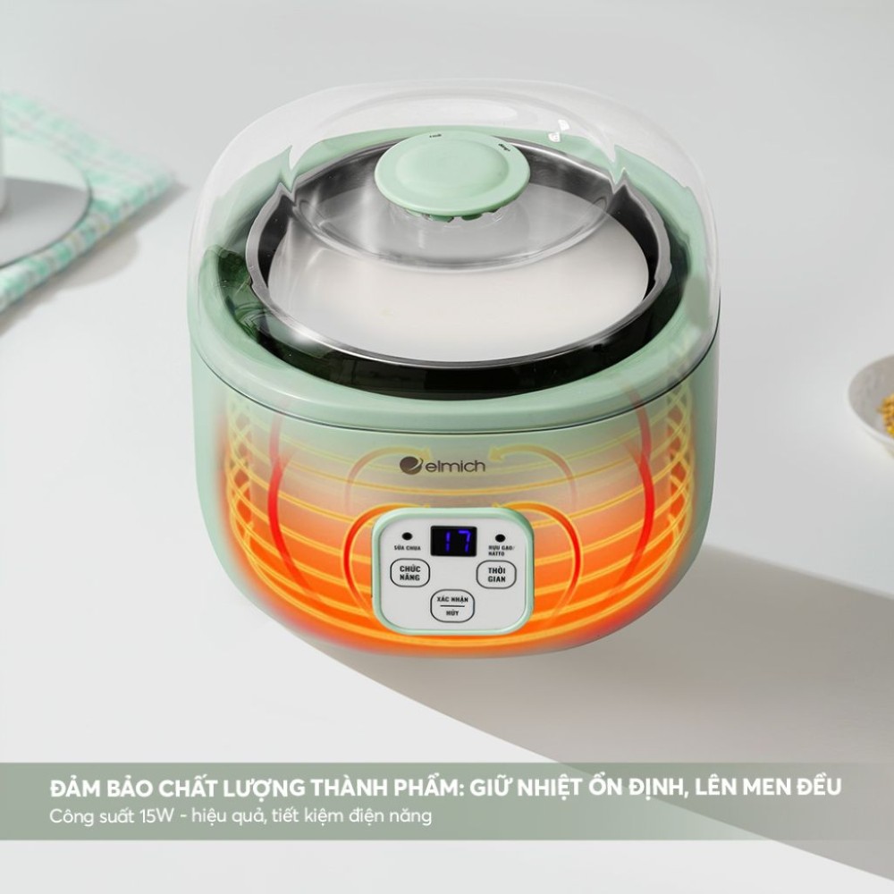 Máy làm sữa chua Elmich YME0296 - Hàng chính hãng