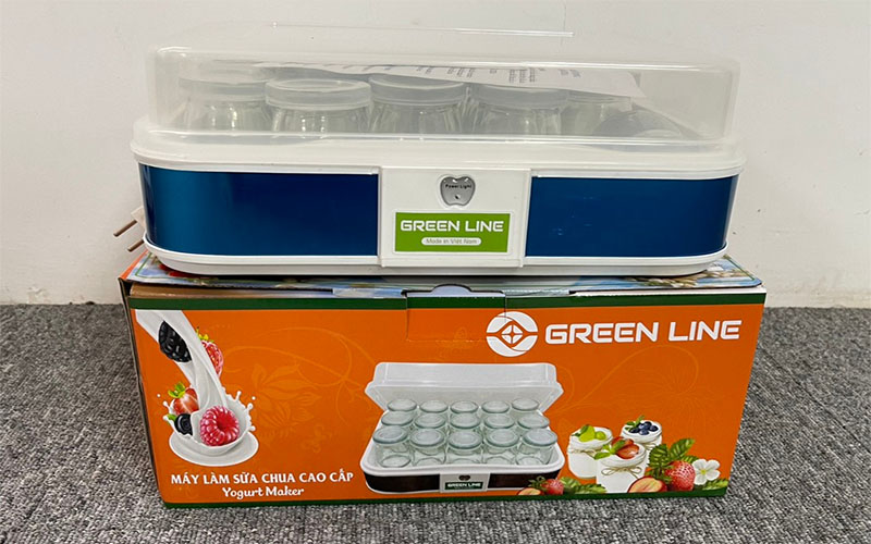 Máy làm sữa chua tự động Green Line 15 cốc thủy tinh - Hàng chính hãng