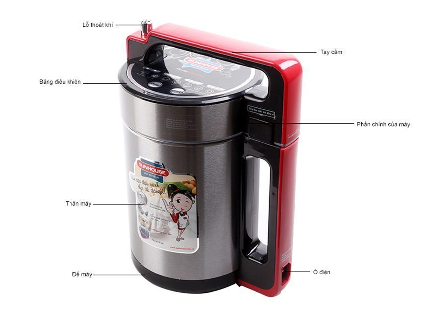 Chi tiết của máy làm sữa đậu nành Sunhouse SHD 5818