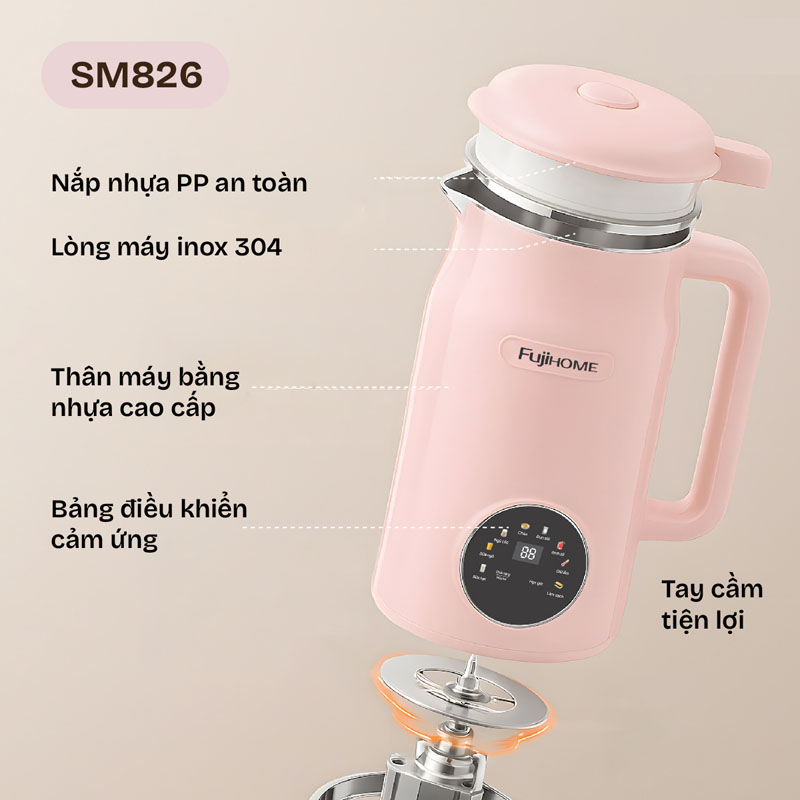 Máy làm sữa hạt Fujihome SM826 - Hàng chính hãng