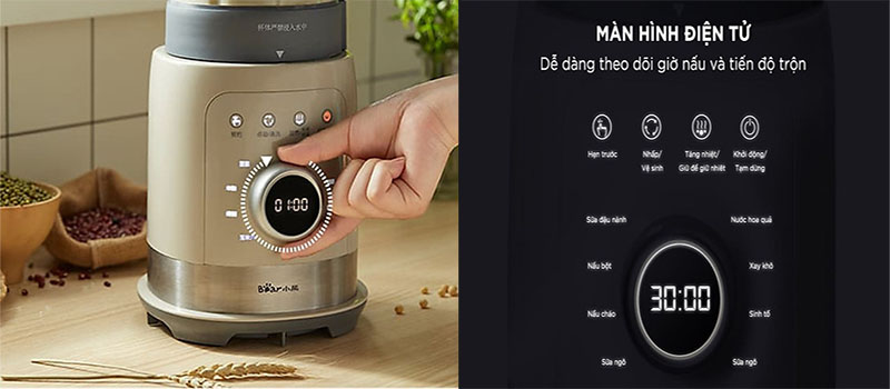 Bảng điều khiển của Máy làm sữa hạt Bear PBJ-B10U5