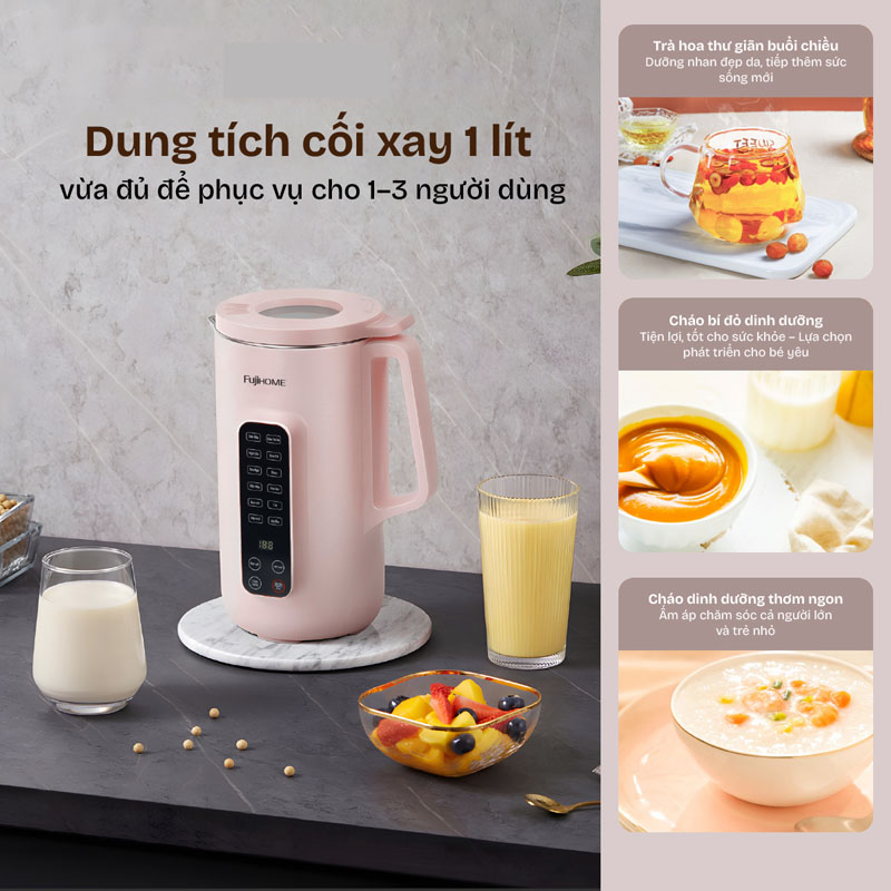 Máy làm sữa hạt Fujihome SM1612 - Hàng chính hãng