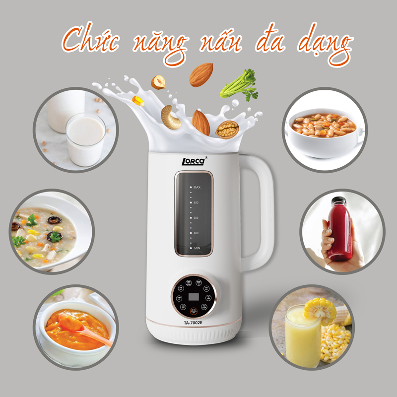 Máy làm sữa hạt Lorca TA 7002E - Hàng chính hãng