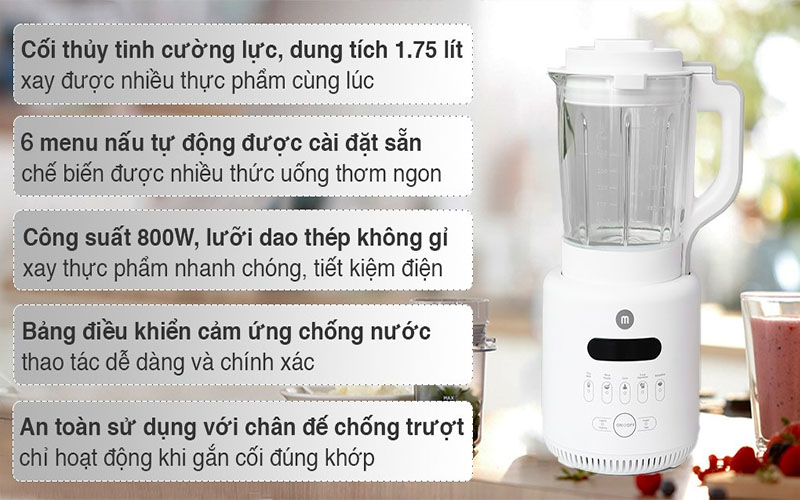 Máy làm sữa hạt đa năng Mishio MK270 - Hàng chính hãng