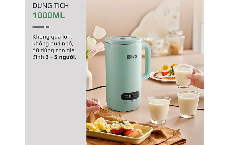Dung tích của Máy làm sữa hạt Olivo CB1000