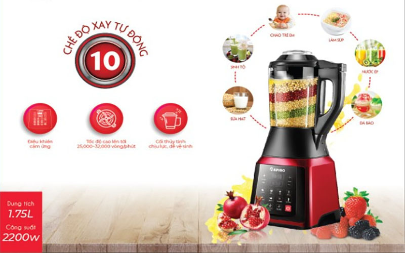 Máy làm sữa hạt Rapido RHB-2200D - Hàng chính hãng