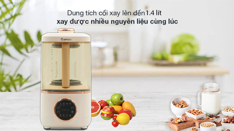Dung tích cối của Máy làm sữa hạt Rapido RHB-600D