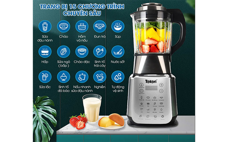 15 chương trình của Máy làm sữa hạt Totori TT-CB02