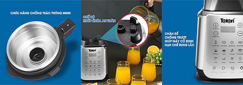 Tính năng an toàn của Máy làm sữa hạt Totori TT-CB02