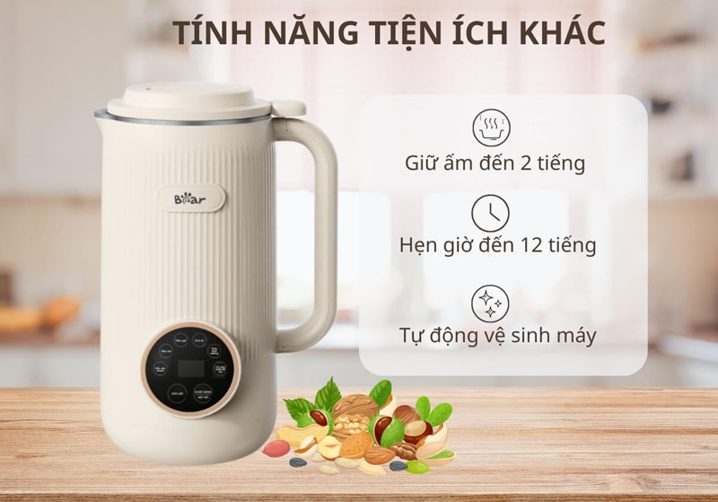 Máy làm sữa hạt Bear SB-SH06C - Hàng chính hãng