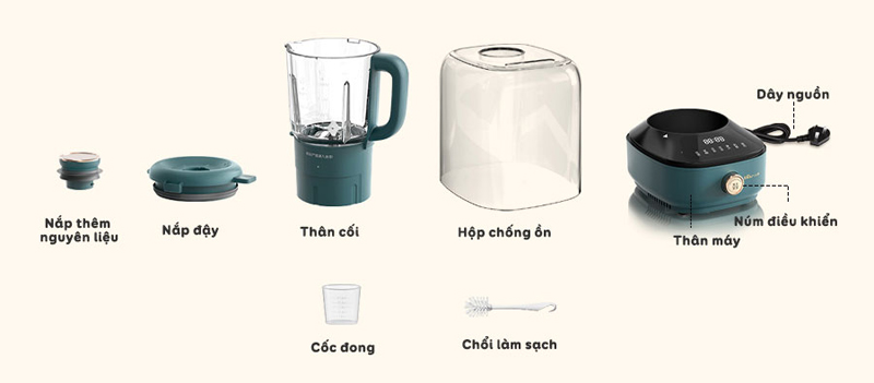 Máy làm sữa hạt Bear PBJ-B06K8 - Hàng chính hãng