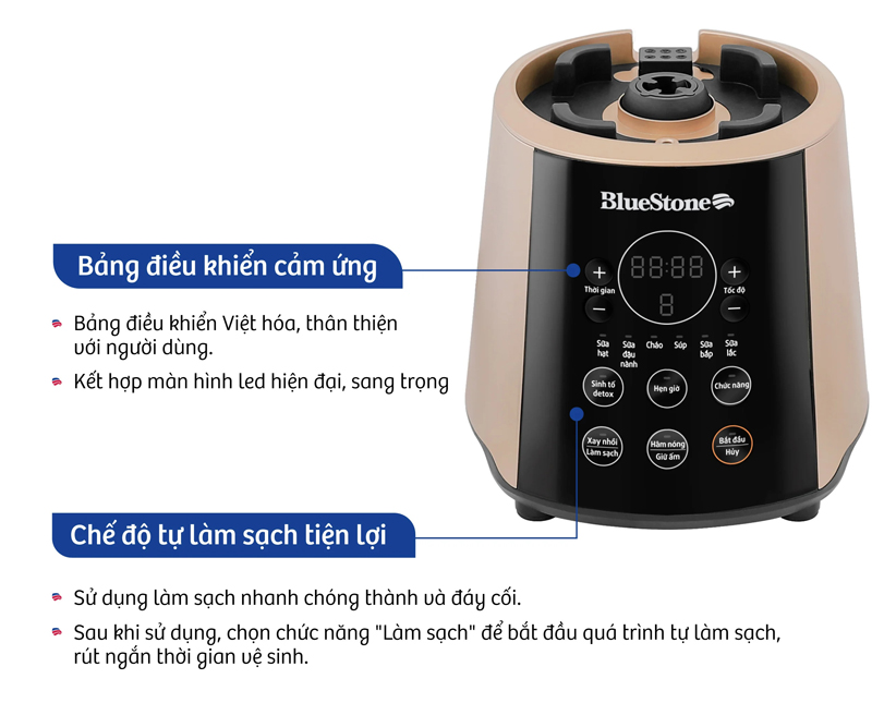 Máy làm sữa hạt đa năng BlueStone BLB-6033 - Hàng chính hãng