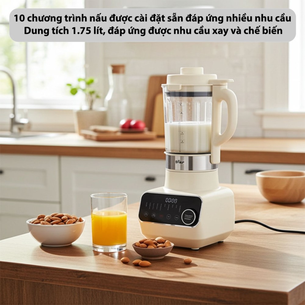 Máy làm sữa hạt đa năng Bear BCB-D17231W - Hàng chính hãng