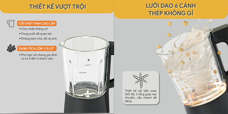 Máy làm sữa hạt đa năng BlueStone BLB-6036 - Hàng chính hãng