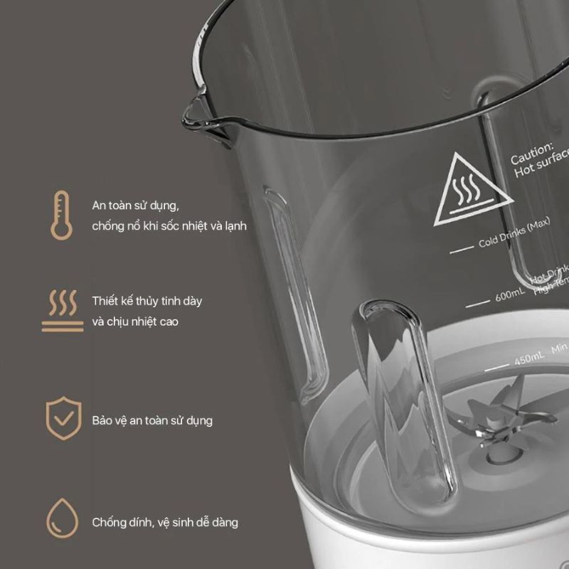 Máy làm sữa hạt Deerma NU500W - Hàng chính hãng