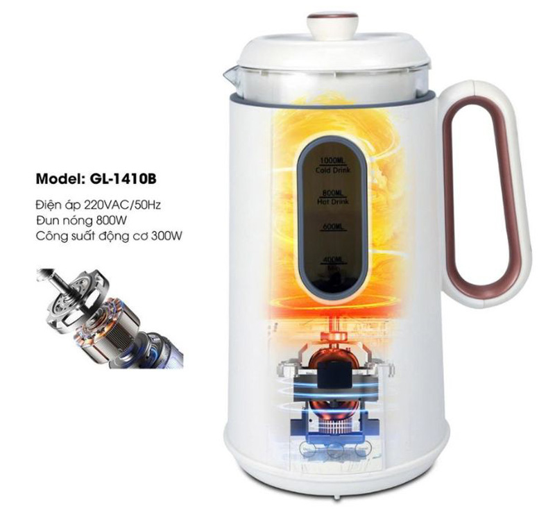Máy làm sữa hạt Gali GL-1410B - Hàng chính hãng