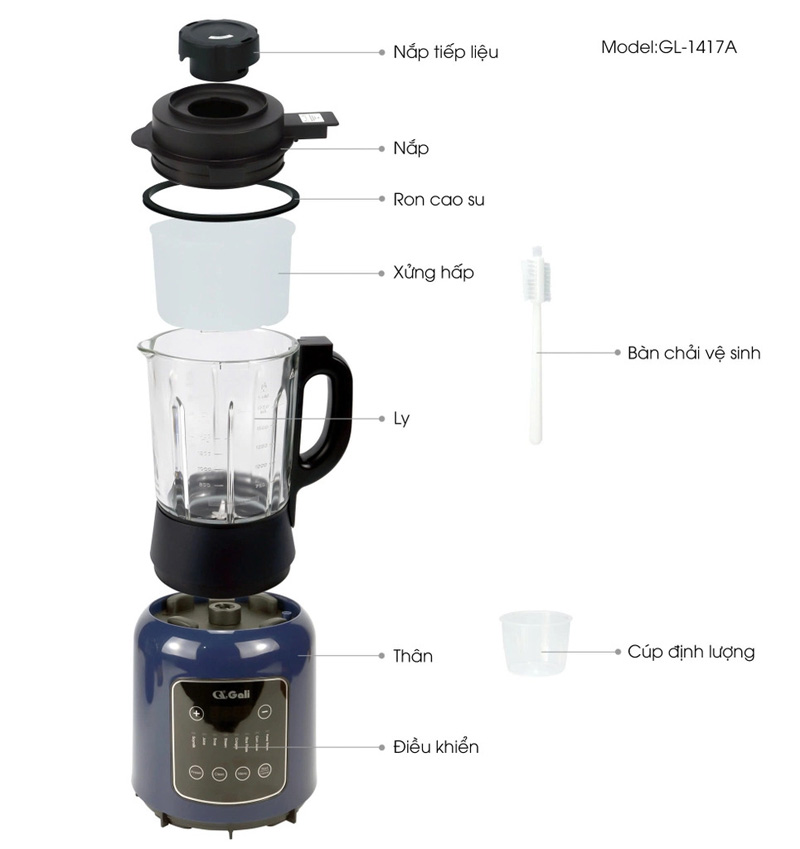 Máy làm sữa hạt Gali GL-1417A - Hàng chính hãng