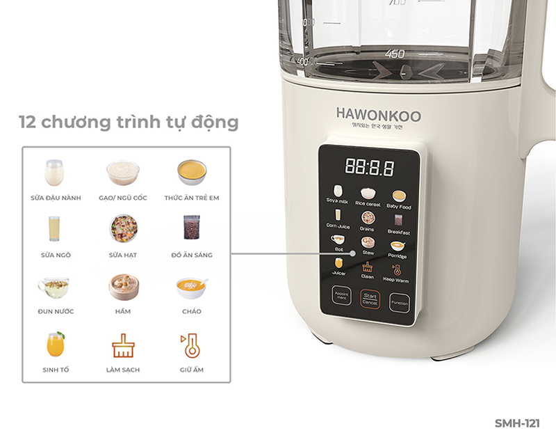 Máy làm sữa hạt Hawonkoo SMH-121 - Hàng chính hãng