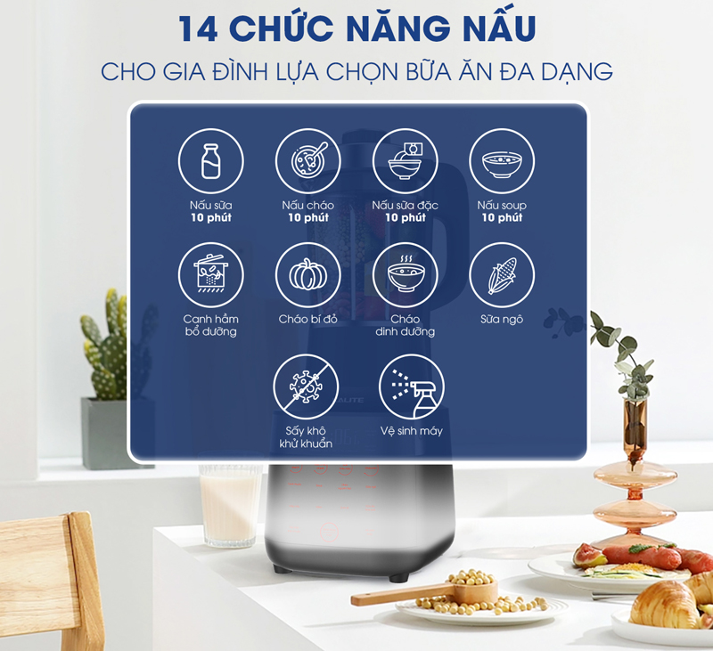 Máy làm sữa hạt Kalite KL990P - Hàng chính hãng