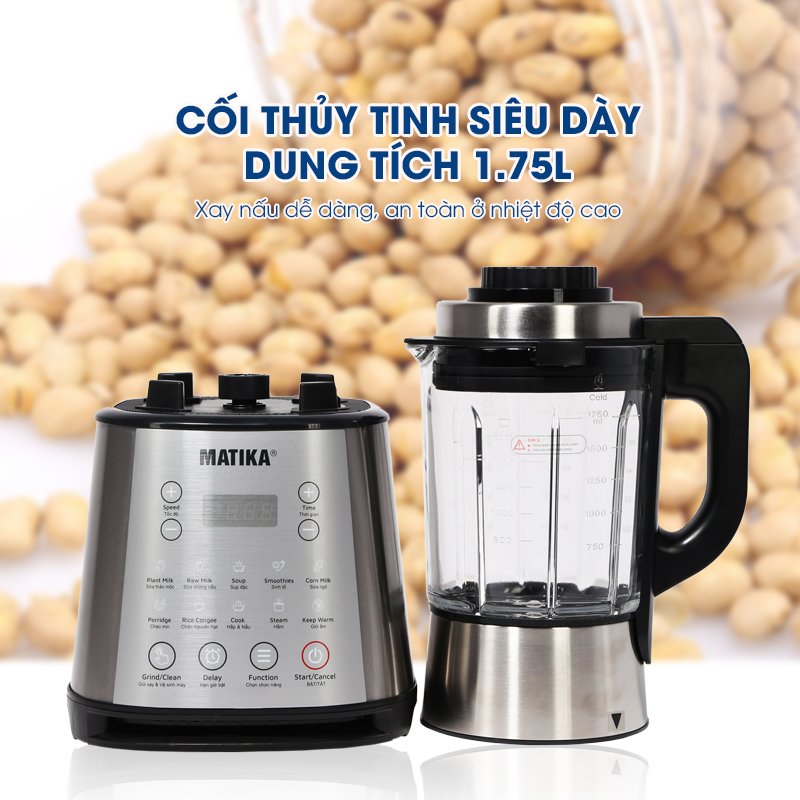 Máy làm sữa hạt Matika MTK-3286 - Hàng chính hãng