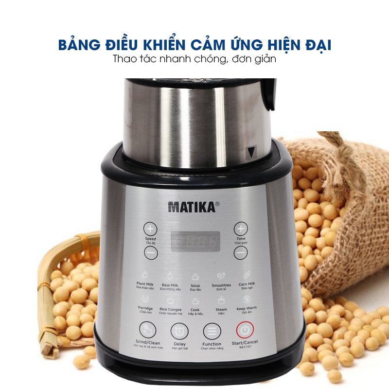 Máy làm sữa hạt Matika MTK-3286 - Hàng chính hãng