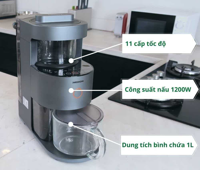 Máy làm sữa hạt Medion MD19725 - Hàng chính hãng
