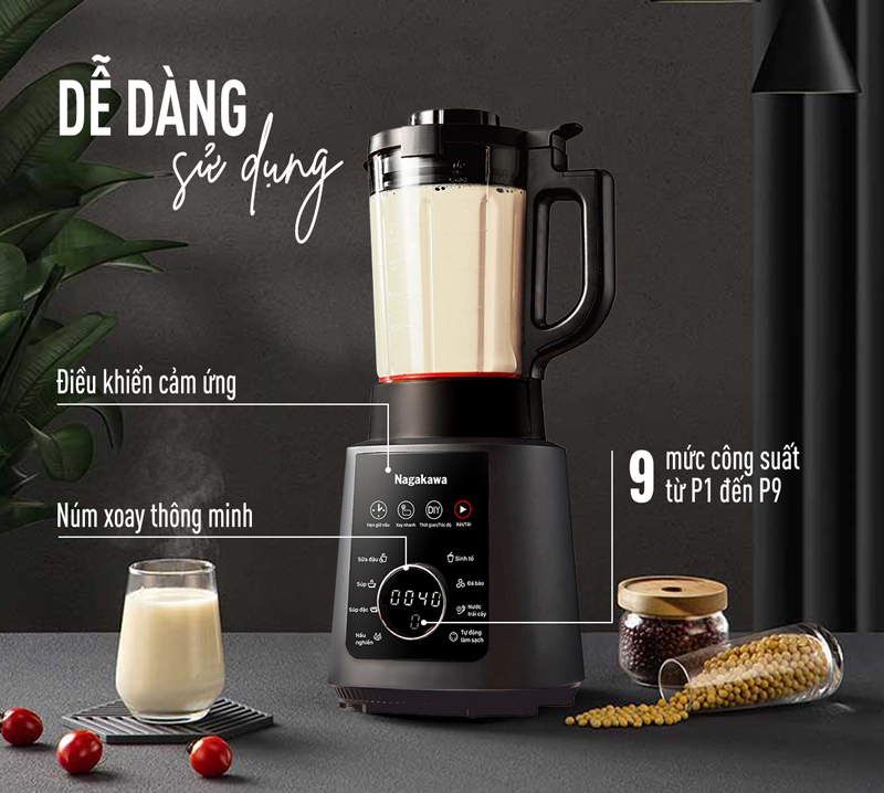 Máy làm sữa hạt đa năng Nagakawa NAG0824 - Hàng chính hãng