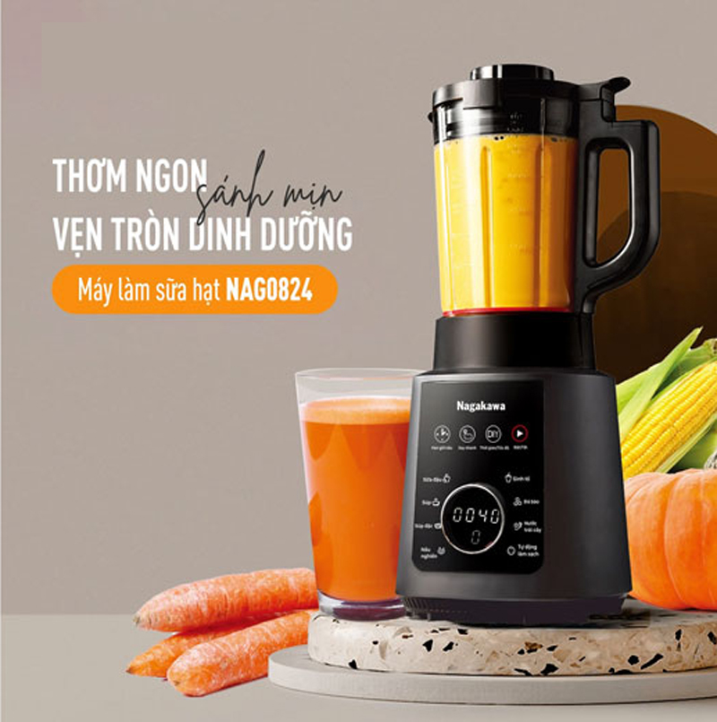 Máy làm sữa hạt đa năng Nagakawa NAG0824 - Hàng chính hãng